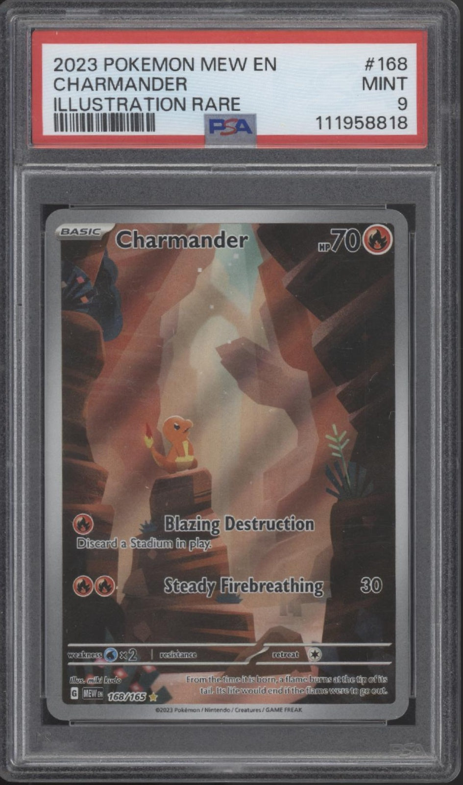Charmander Pokemon 151 Illustration Rare #168 PSA 9 #2