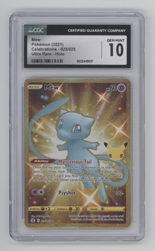 Mew Pokemon Celebrations Ultra Rare Holo #025 CGC 10