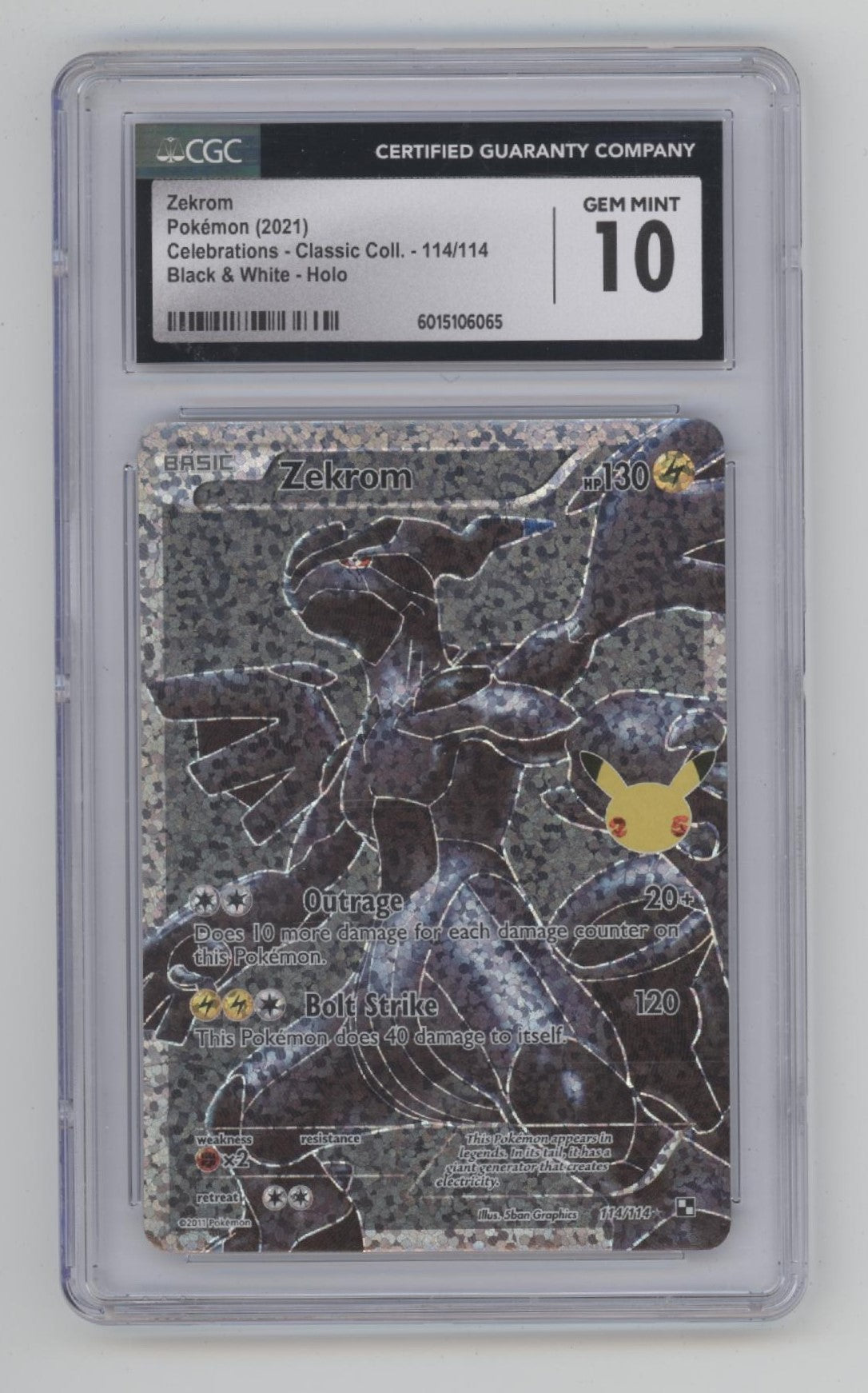 Zekrom Pokemon Celebrations Classic Collection Black & White Holo #114 CGC 10