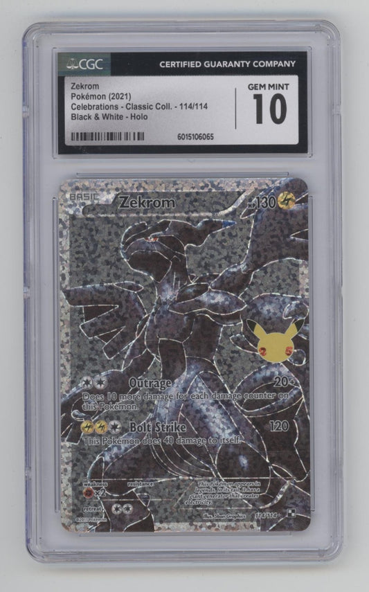 Zekrom Pokemon Celebrations Classic Collection Black & White Holo #114 CGC 10