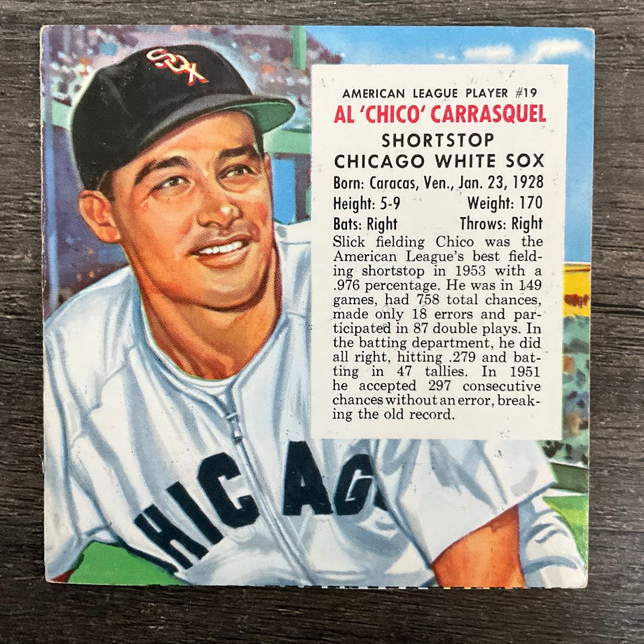 Al Carrasquel 1954 Red Man #19 Chicago White Sox VG