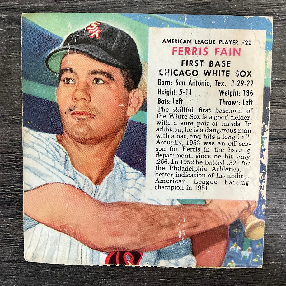 Ferris Fain 1954 Red Man #22 Chicago White Sox PR