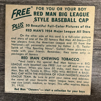 Jim Piersall 1954 Red Man #11 Boston Red Sox EX