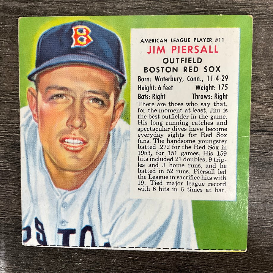 Jim Piersall 1954 Red Man #11 Boston Red Sox EX