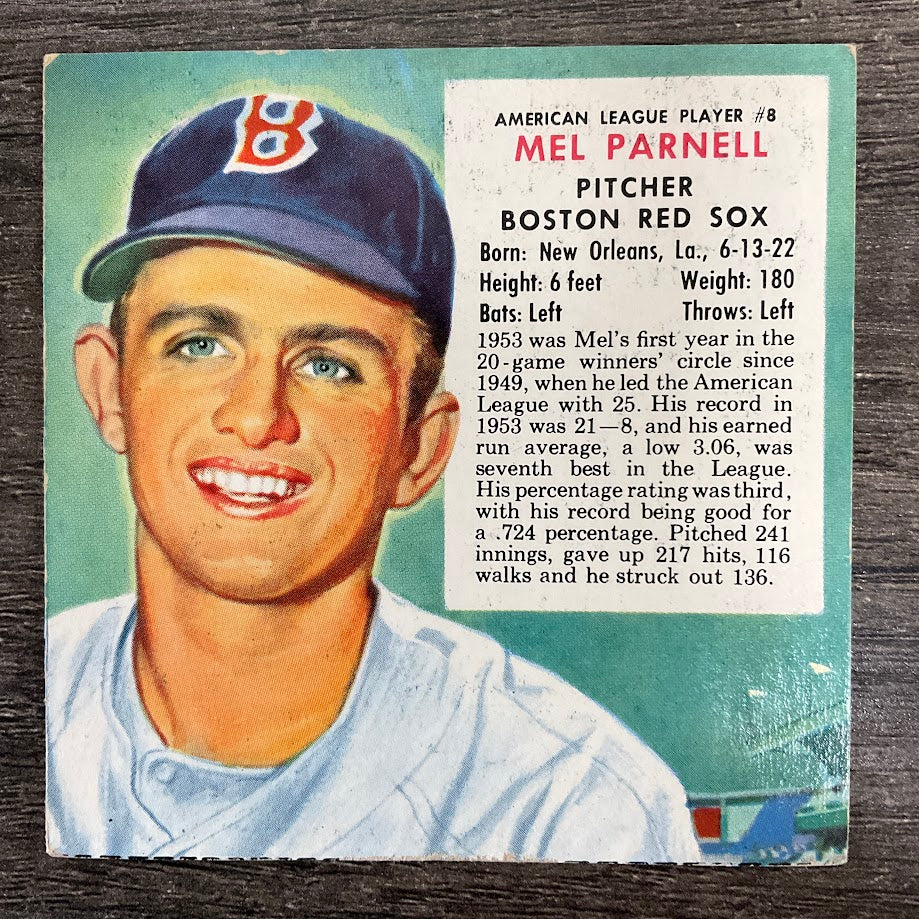 Mel Parnell 1954 Red Man #8 Boston Red Sox EX