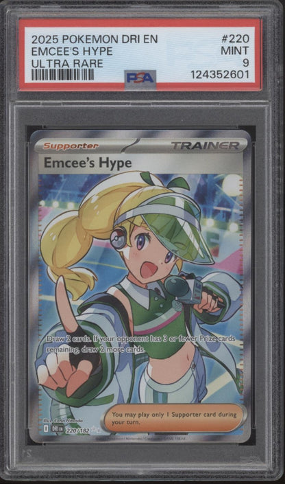 Emcee's Hype Pokemon Destined Rivals Ultra Rare #220 PSA 9