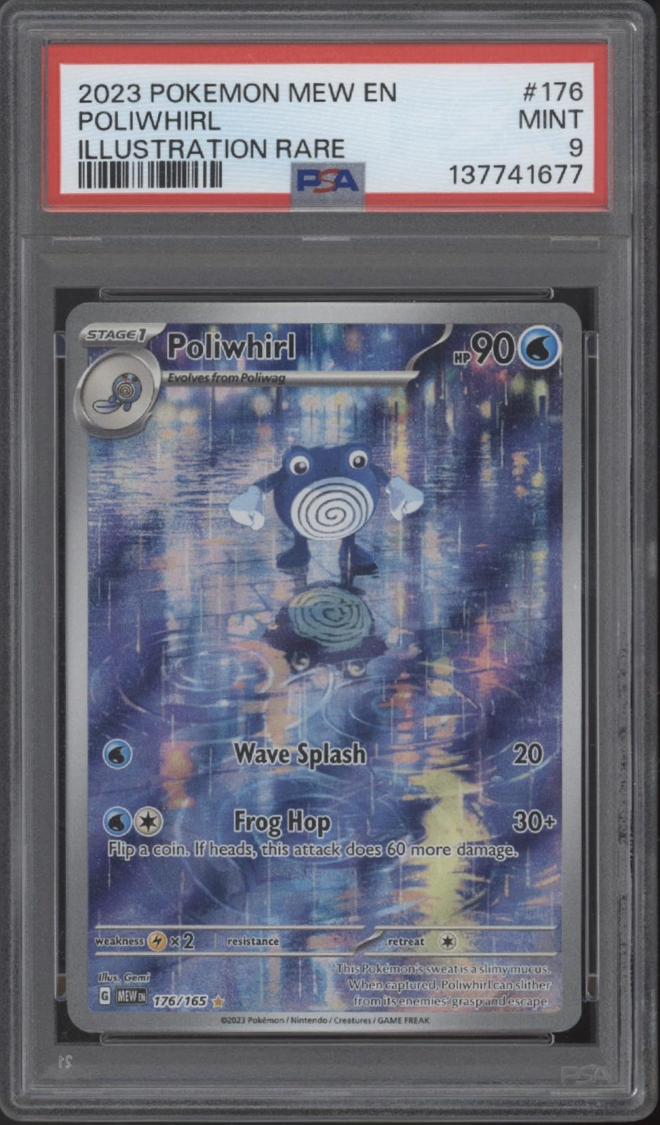 Poliwhirl Pokemon 151 Illustration Rare #176 PSA 9 #2