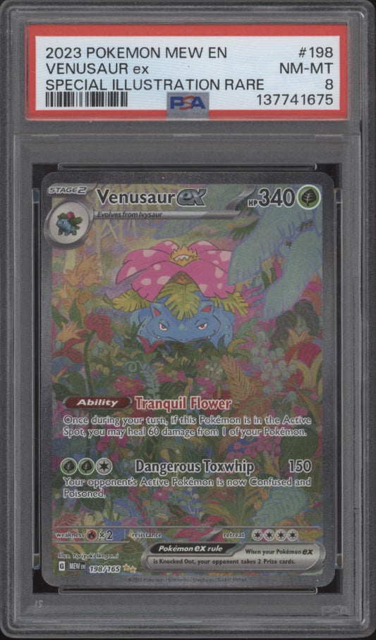 Venusaur ex Pokemon 151 Special Illustration Rare #198 PSA 8