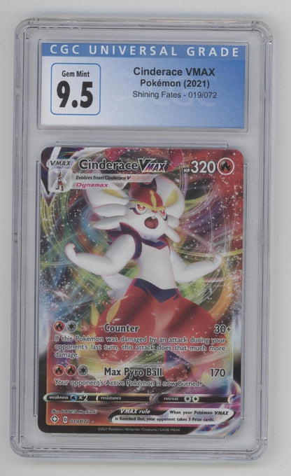 Cinderace VMAX Pokemon Shining Fates #019 CGC 9.5