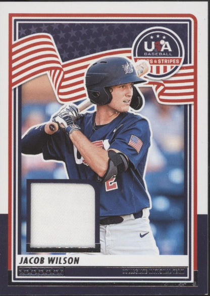 Jacob Wilson 2025 Panini USA Stars & Stripes Swatch #USA-JW