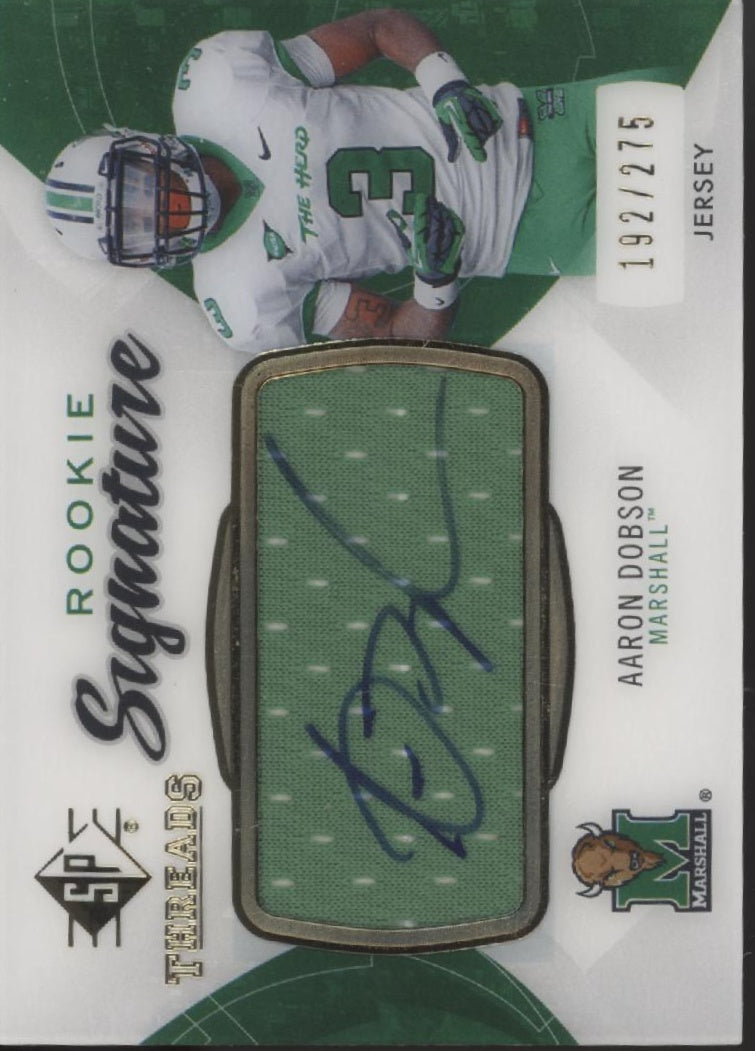 Aaron Dobson 2013 UD SP Authentic Rookie Signature Threads Swatch Auto 192/275