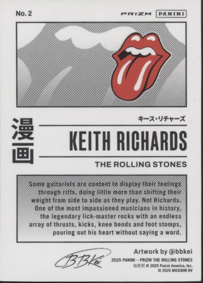 Keith Richards 2025 Panini Prizm The Rolling Stones Twang Prizm #2