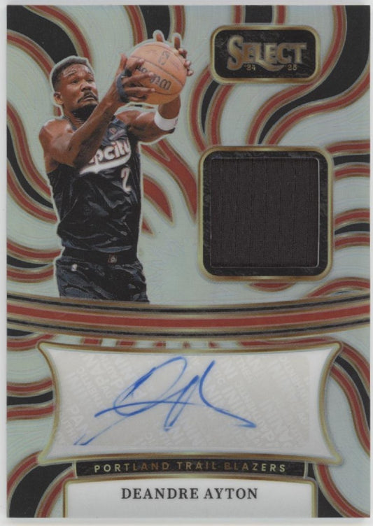 Deandre Ayton  2024-25 Panini Select Prizm Swatch Auto 019/125 #AM-AYT