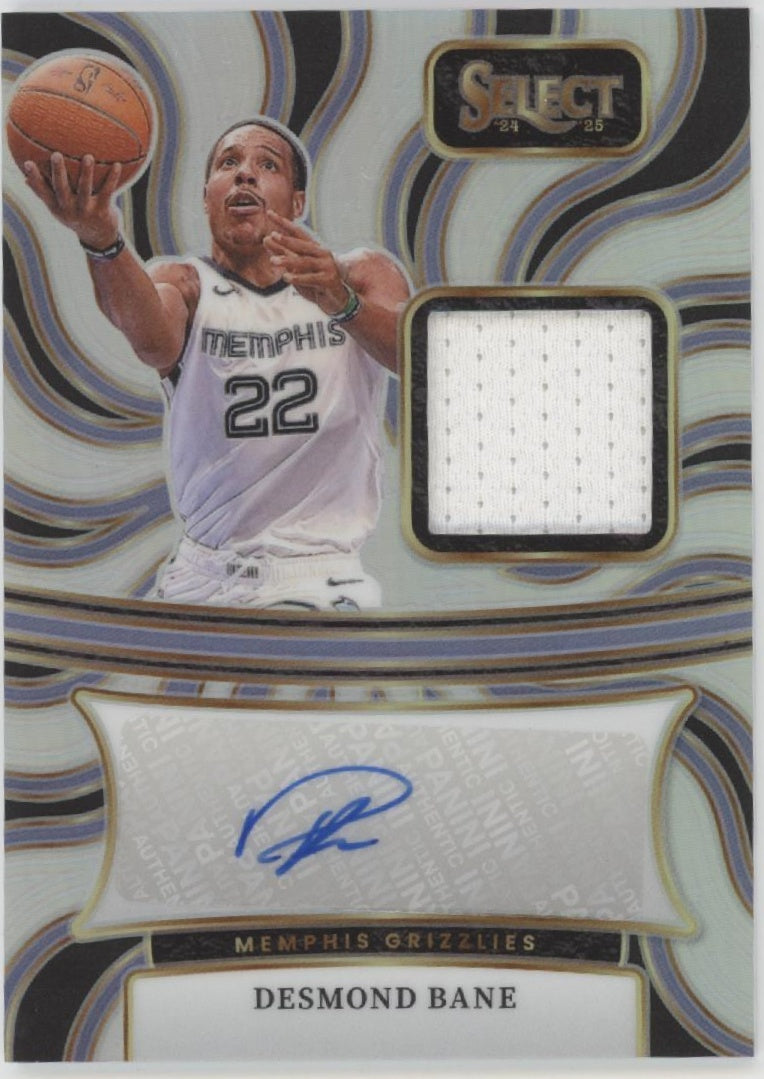Desmond Bane 2024-25 Panini Select Prizm Swatch Auto 74/99 #AM-DES