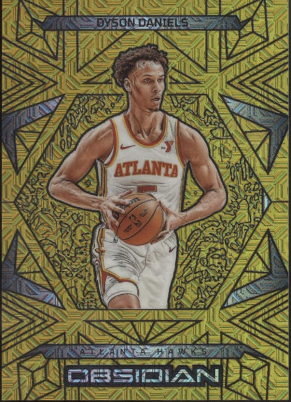 Dyson Daniels 2024-25 Panini Obsidian Electric Etch Molten Mojo Flood 02/10 #106