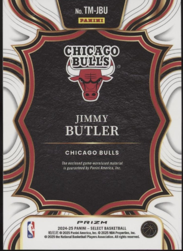 Jimmy Butler 2024-25 Panini Select Prizm Swatch #TM-JBU