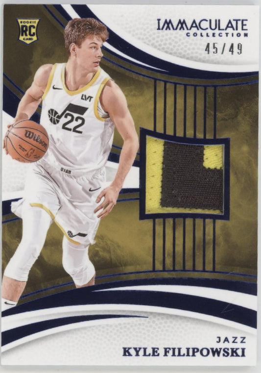 Kyle Filipowski 2024-25 Panini Immaculate Collection Blue Swatch RC 45/49 #150