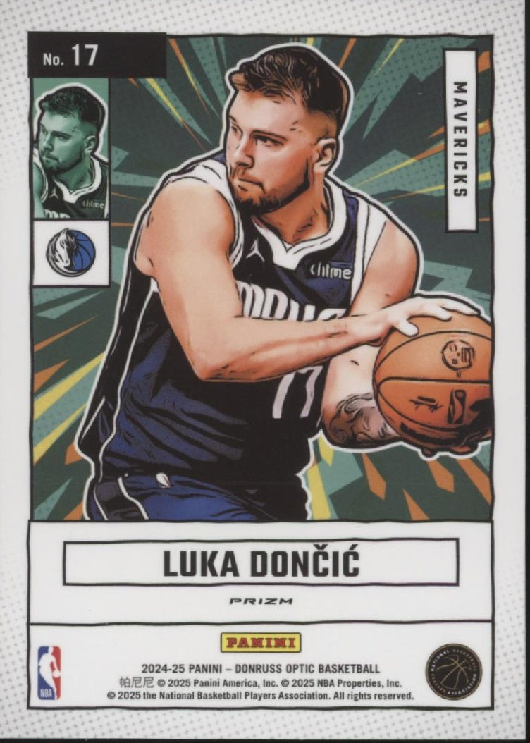 Luka Doncic 2024-25 Panini Donruss Optic Net Marvels Red Scope Prizm #17