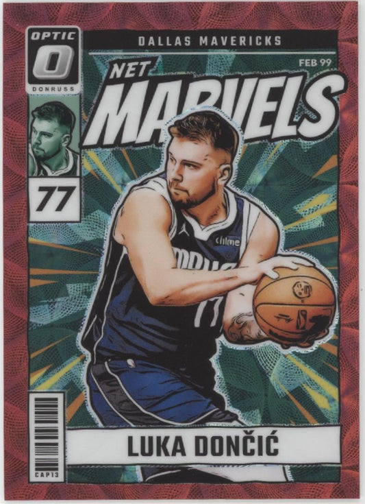Luka Doncic 2024-25 Panini Donruss Optic Net Marvels Red Scope Prizm #17