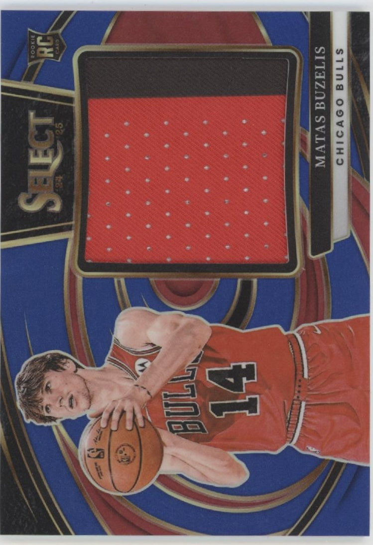 Matas Buzelis 2024-25 Panini Select Blue Prizm Swatch RC 64/75 #JRS-BUZ