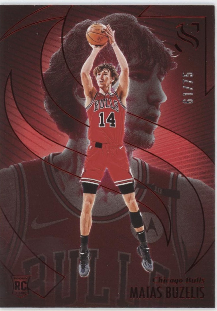 Matas Buzelis 2024-25 Panini Silhouette Red RC 61/75 #89