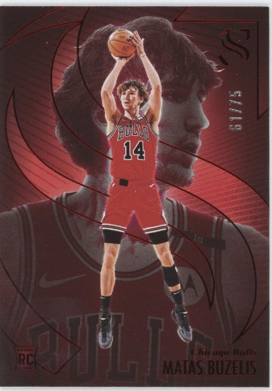 Matas Buzelis 2024-25 Panini Silhouette Red RC 61/75 #89