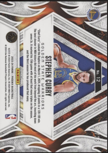 Stephen Curry 2023-24 Panini Phoenix Fire Forged 19/35 #12