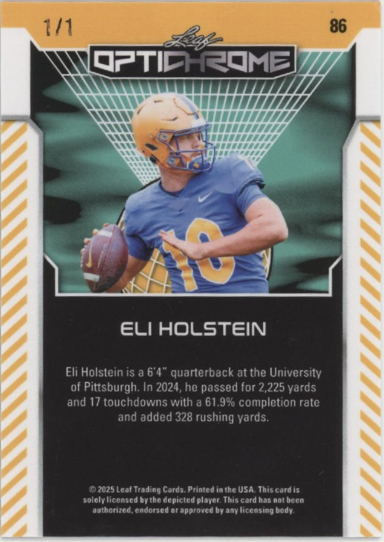 Eli Holstein 2025 Leaf Optichrome 1/1 #86