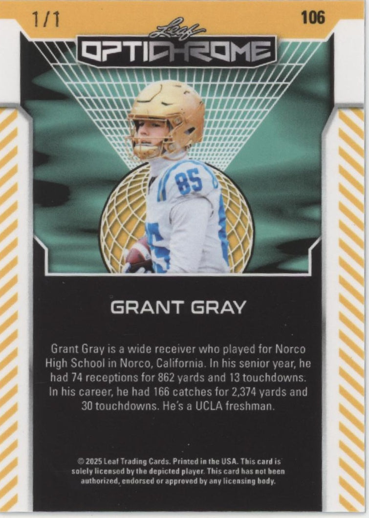 Grant Gray 2025 Leaf Optichrome 1/1 #106