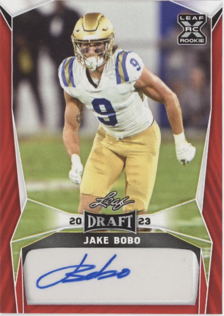 Jake Bobo 2023 Leaf Draft Red RC Auto #BA-JB1