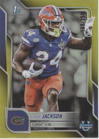 Ja'Kobi Jackson 2025 Bowman Chrome University Yellow Refractor 168/350 #163