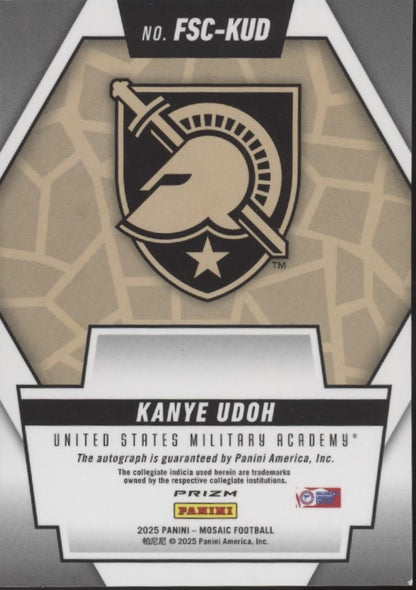 Kanye Udoh 2025 Panini Mosaic NIL Future Scripts Auto #FSC-KUD