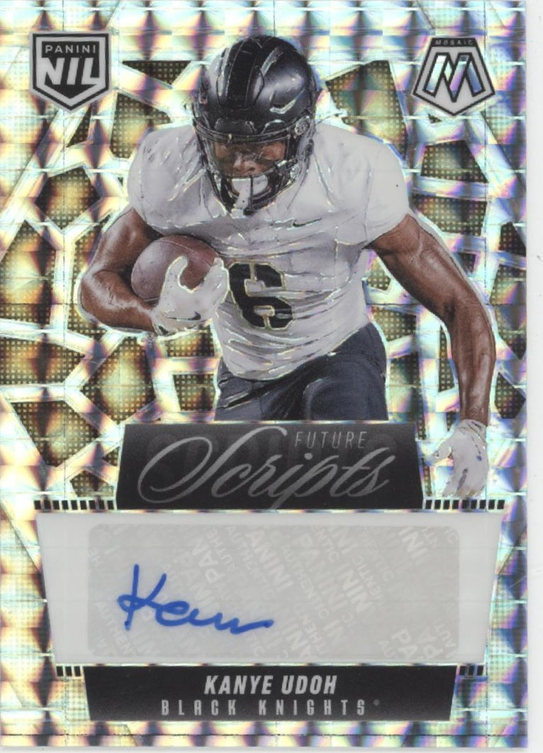 Kanye Udoh 2025 Panini Mosaic NIL Future Scripts Auto #FSC-KUD