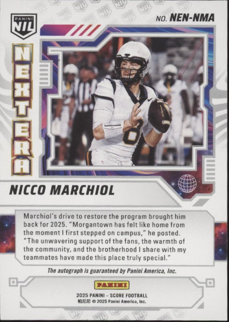 Nicco Marchiol 2025 Panini Score NIL Next Era Auto #NEN-NMA