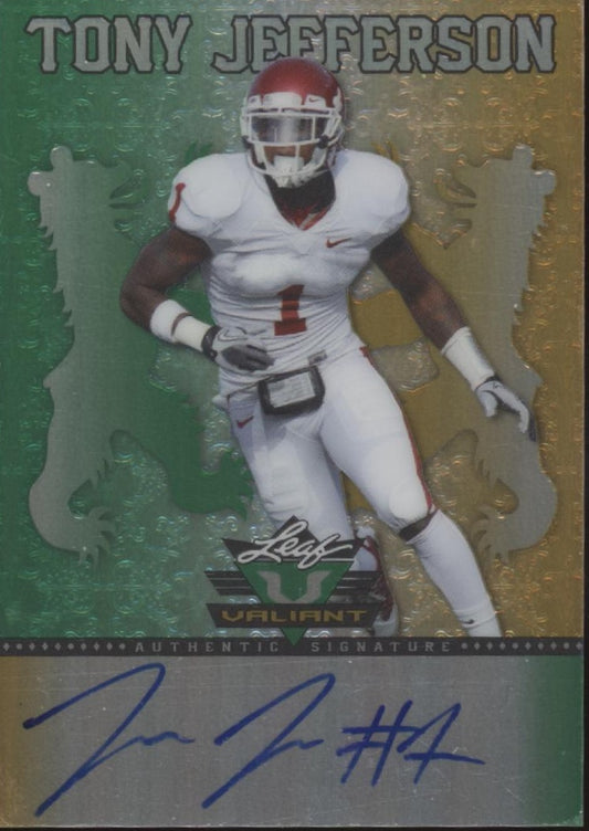 Tony Jefferson 2013 Leaf Valiant Auto #BA-TJ1