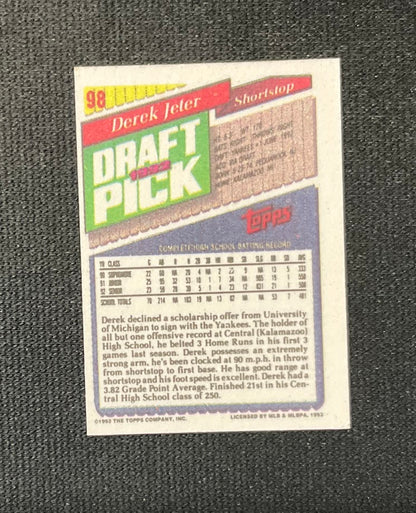 Derek Jeter 1993 Topps Micro Draft Pick RC #98
