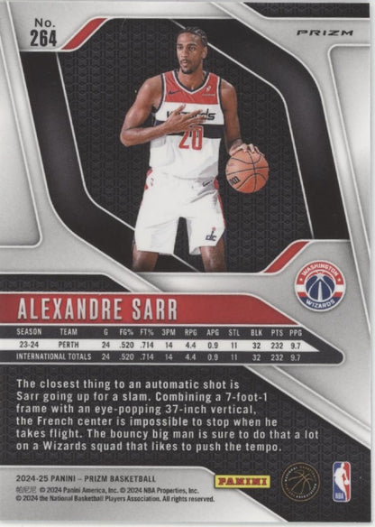 Alexandre Sarr 2024-25 Panini Prizm Wave Prizm RC #264