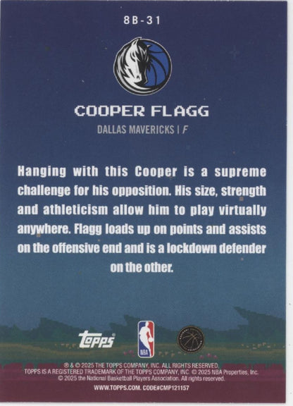 Cooper Flagg 2025-26 Topps 8-Bit Ballers RC #8B-31