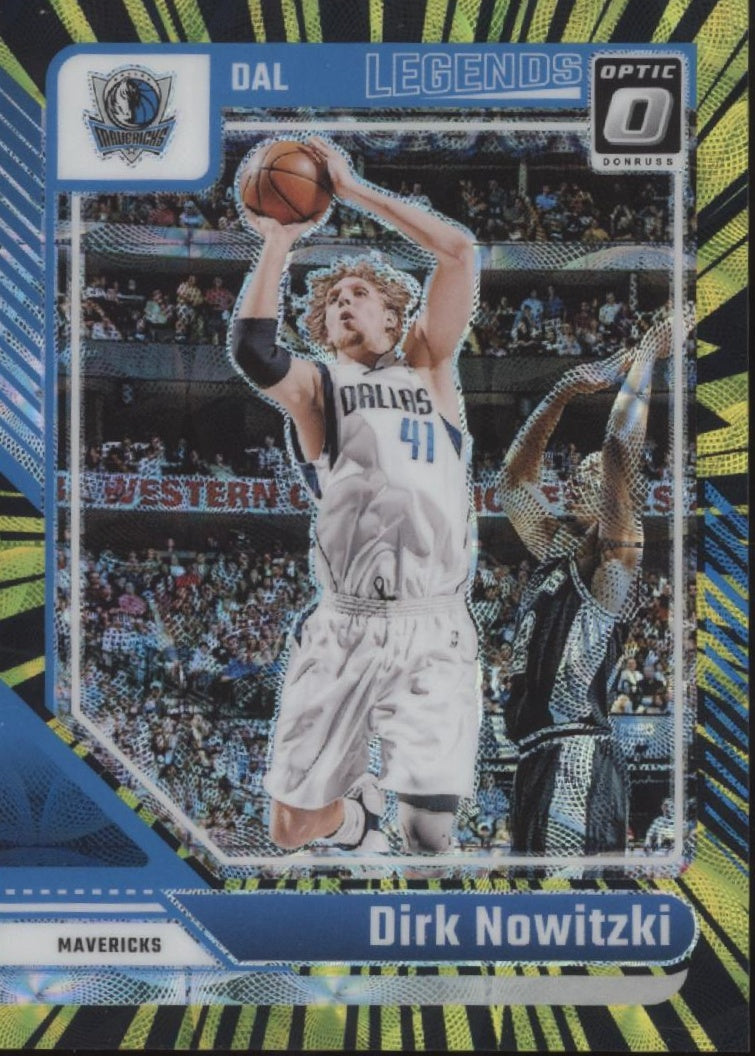 Dirk Nowitzki 2024-25 Donruss Optic Legends Electricity International 23/75