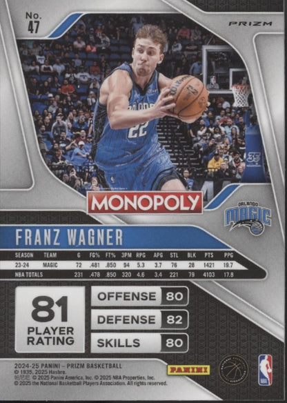 Franz Wagner 2024-25 Panini Prizm Monopoly White #47
