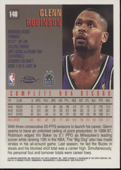 Glenn Robinson 1997-98 Topps Chrome #140