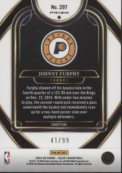 Johnny Furphy 2024-25 Panini Select Blue Fast Break Prizm 41/99 #297