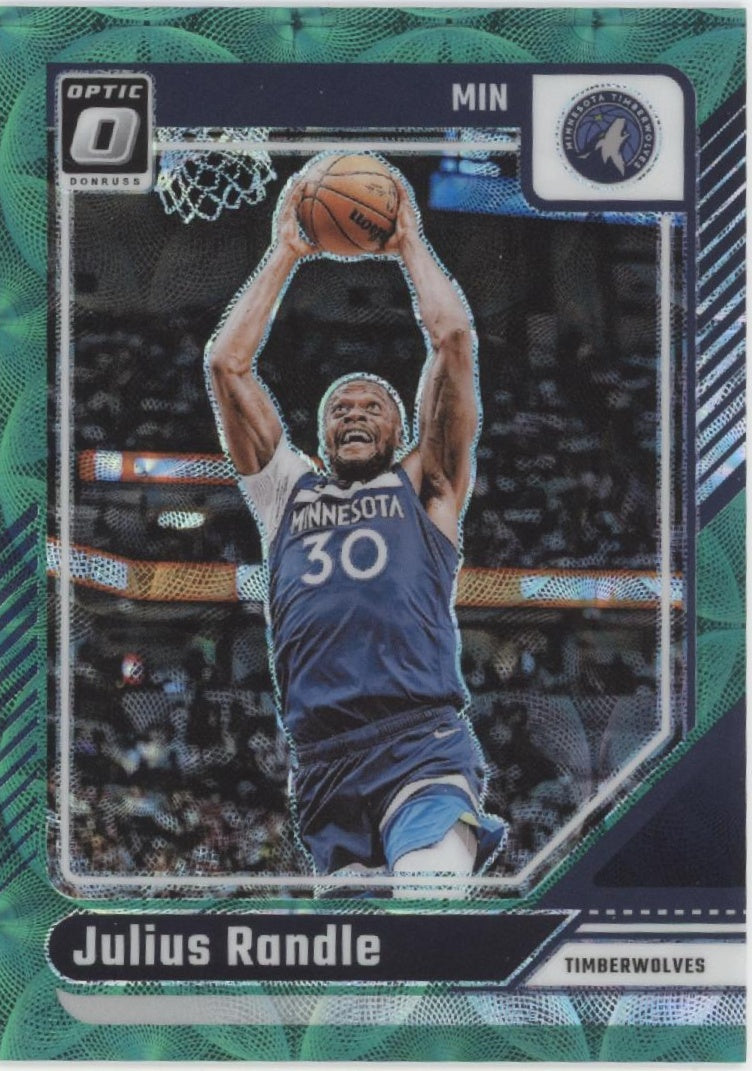 Julius Randle 2024-25 Panini Donruss Optic Green International Prizm 19/25 #224