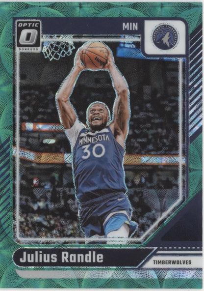 Julius Randle 2024-25 Panini Donruss Optic Green International Prizm 19/25 #224