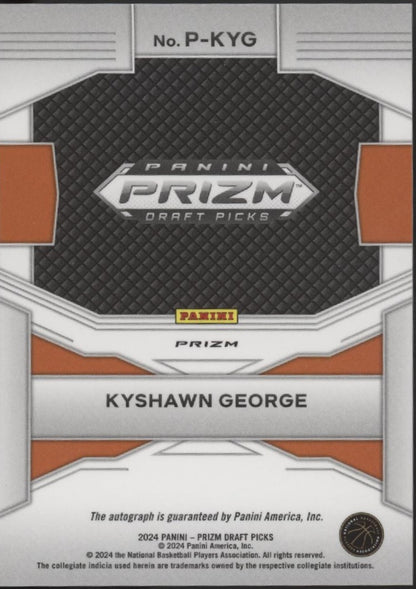 Kyshawn George 2024 Panini Prizm Draft Picks Penmanship Prizm RC Auto #P-KYG