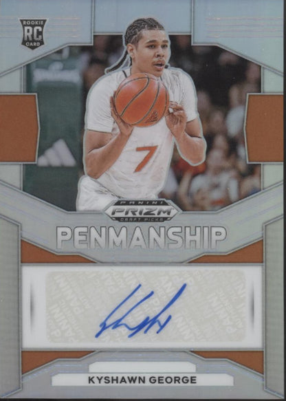Kyshawn George 2024 Panini Prizm Draft Picks Penmanship Prizm RC Auto #P-KYG