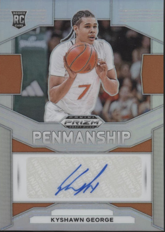 Kyshawn George 2024 Panini Prizm Draft Picks Penmanship Prizm RC Auto #P-KYG