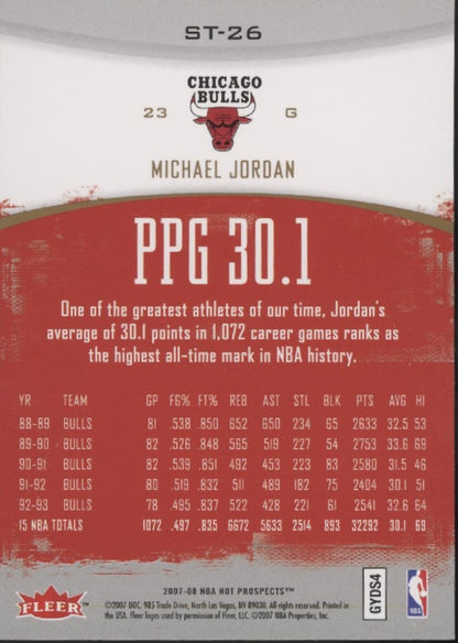 Michael Jordan 2007-08 Fleer Hot Prospects Stat Tracker #ST-26