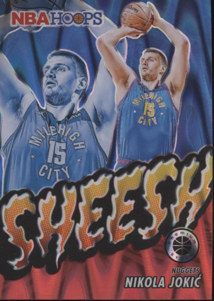 Nikola Jokic 2023-24 Panini Premium Stock Hoops Sheesh Red Seismic Prizm 193/199