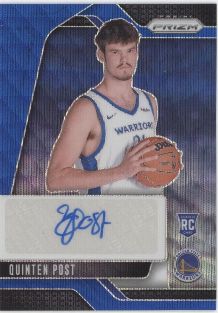 Quinten Post 2024-25 Panini Prizm Blue Wave Prizm RC Auto #RSI-QPW